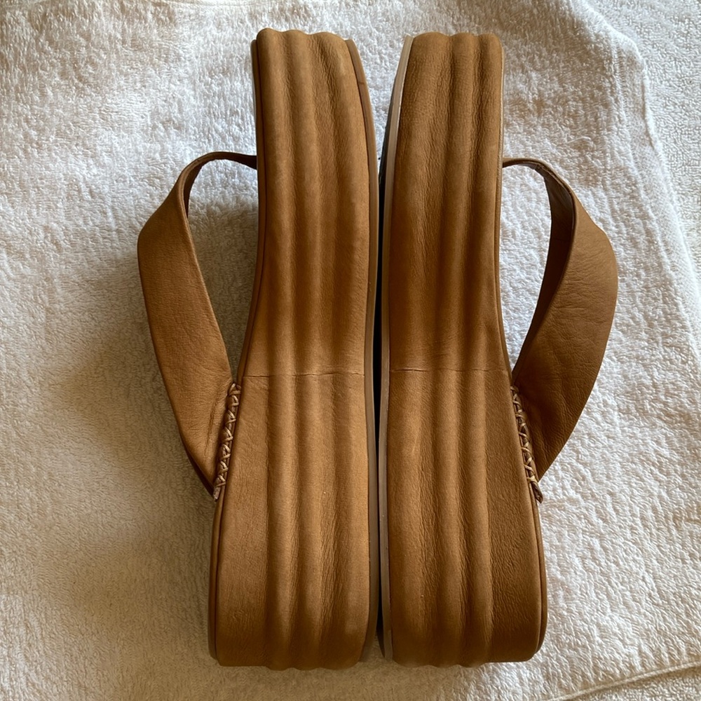 Free People Cognac Platform Thong Sandals - Picture 11 of 12